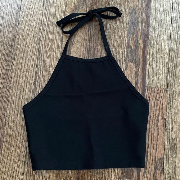 Aritzia Sunday Best Aubrey Halter Top in Black - Picture 2 of 6